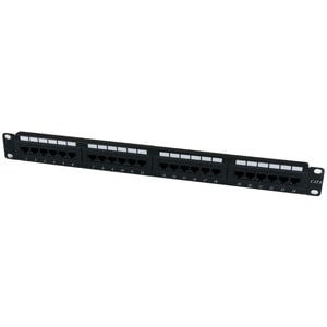 24 Port 1U Rackmount Cat6 Patch Panel