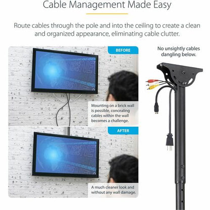 Ceiling TV Mount - Long Pole - Steel