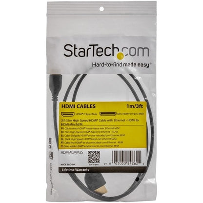 3 ft Slim HDMI Cable HDMI to HDMI Mini