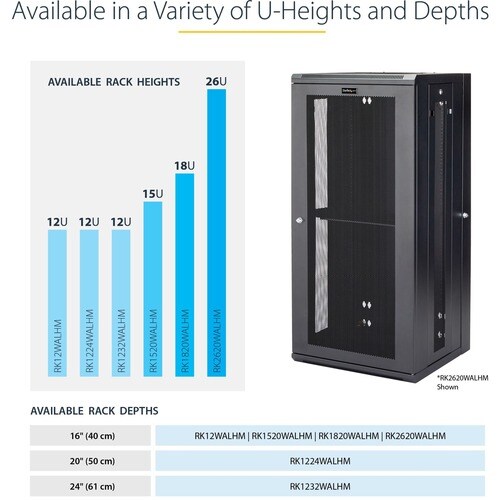 15U Wall Mount Rack Cabinet with Hinge