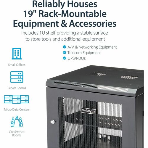 9U Wall-Mount Rack Cabinet - 20.8in Deep