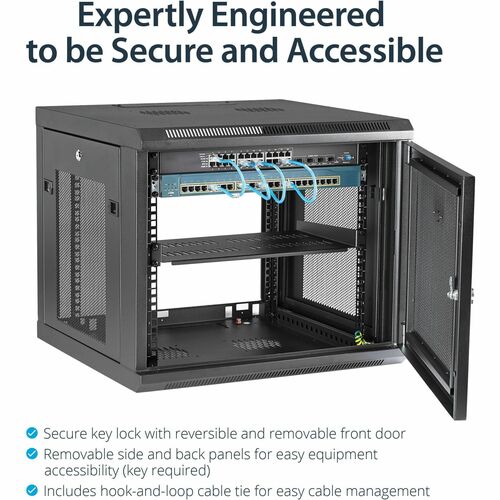 9U Wall-Mount Rack Cabinet - 20.8in Deep