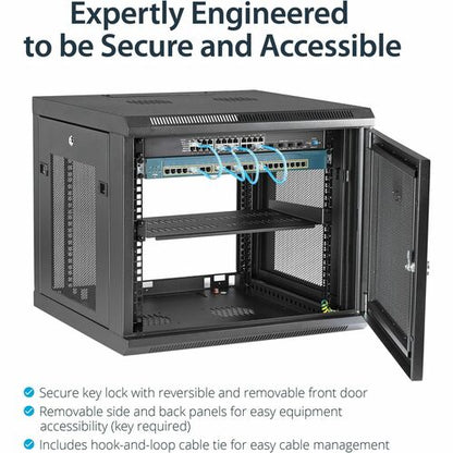 9U Wall-Mount Rack Cabinet - 20.8in Deep