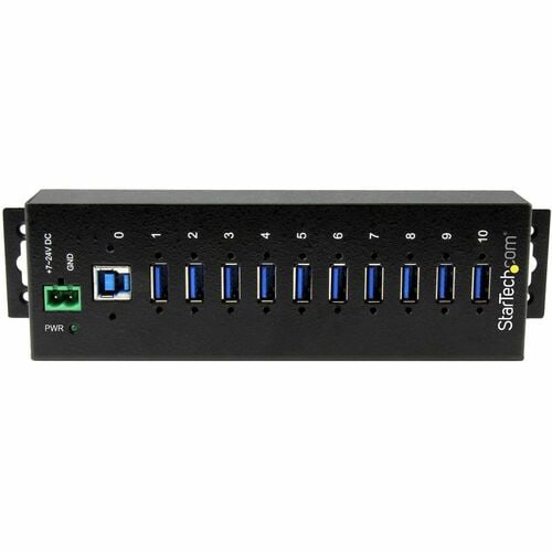 10 Port Industrial USB 3.0 Hub - Metal