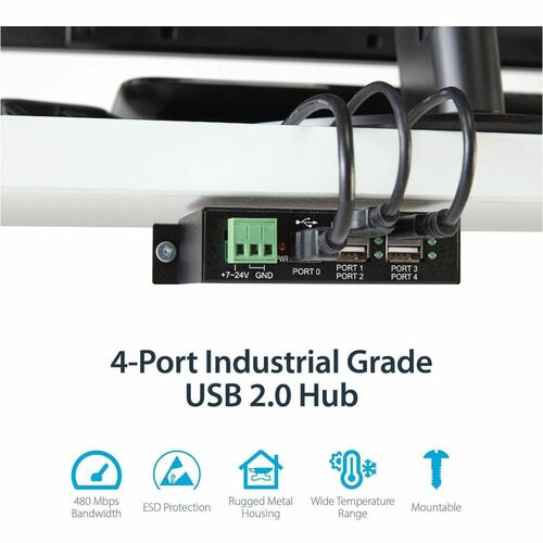 Mountable 4 Port Rugged USB Hub