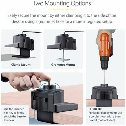 Single Monitor Arm with USB Ports