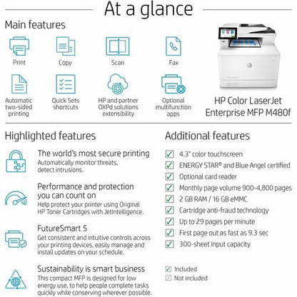 Colour LaserJet Enterprise MFP M480f