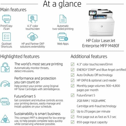 Colour LaserJet Enterprise MFP M480f