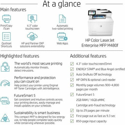 Colour LaserJet Enterprise MFP M480f