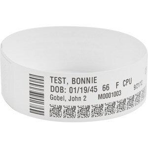 WRISTBAND POLYPROPYLENE 1X7IN (25.4X17