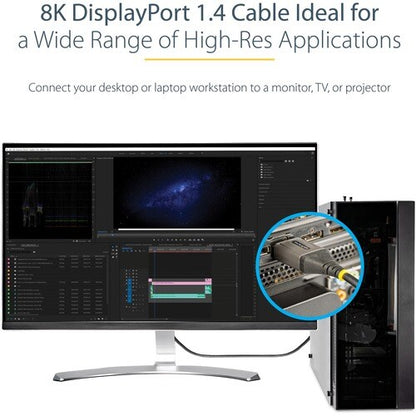 3ft Certified DisplayPort 1.4 Cable 8K