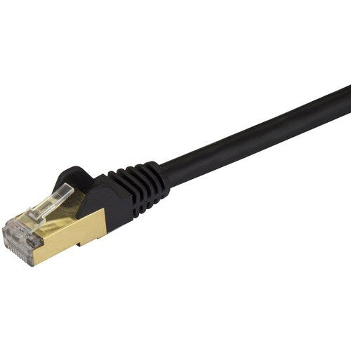 7 FT SHIELDED CAT6A PATCH CABLE - BLACK