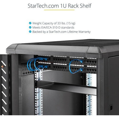 1U 7in Depth Fixed Rack Mount Shelf