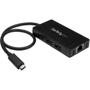 3 Port USB 3.0 Hub with USB-C and GbE