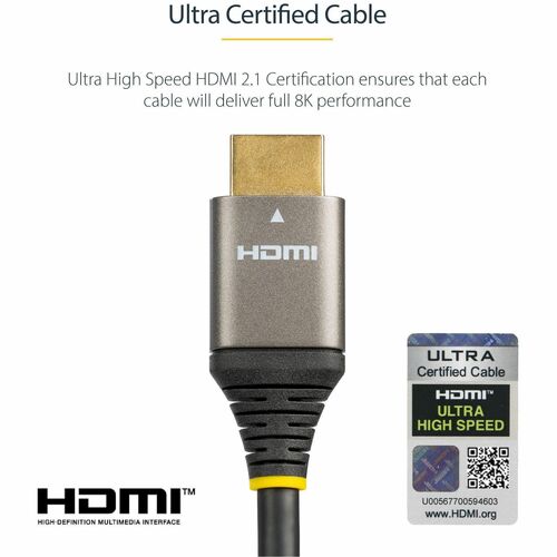 3ft 1m Certified HDMI 2.1 Cable - 8K/4K