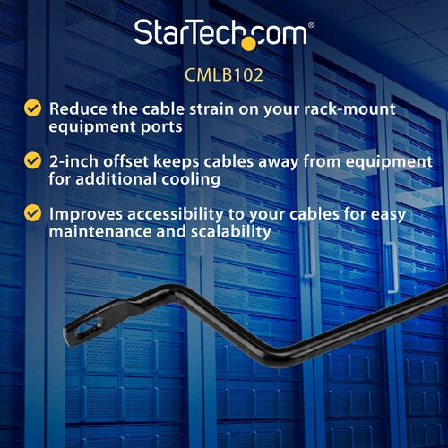 Horizontal Cable Lacing Bar - 2in Offset