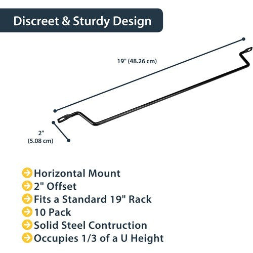 Horizontal Cable Lacing Bar - 2in Offset