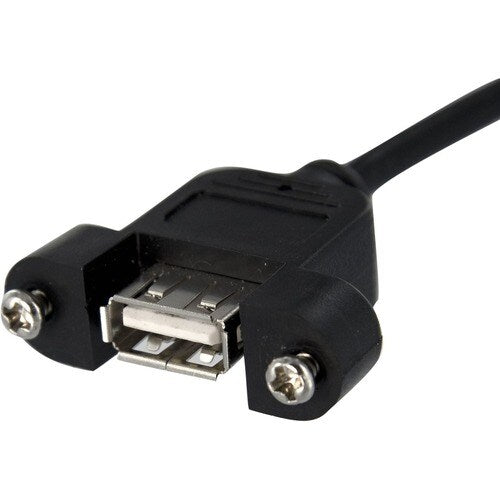 3ft Panel Mount USB A / USB Header Cable