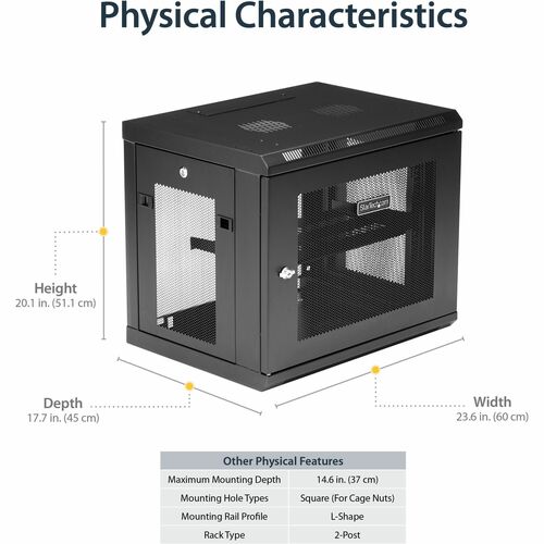 9U Wall-Mount Rack - 17 in. Deep