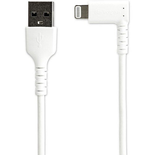 Cable - White Angled Lightning to USB 1m