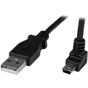 1m USB to Up Angle Mini USB Cable