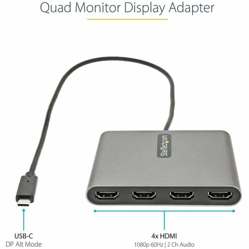 USB C to 4 HDMI Adapter - External Card