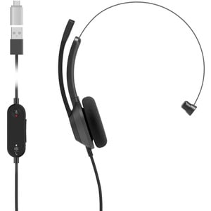 Headset 321 Wired Single On-Ear Carbon B