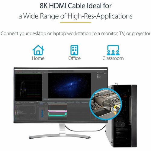 12ft/4m Certified HDMI 2.1 Cable - 8K/4K
