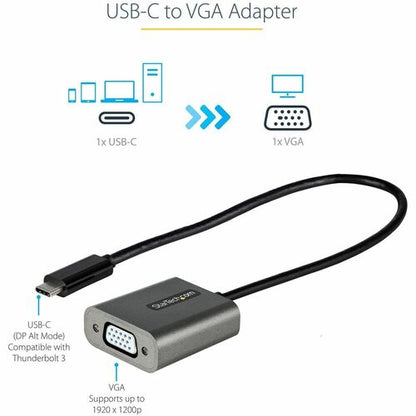 USB C to VGA Adapter 1080p - 12in Cable
