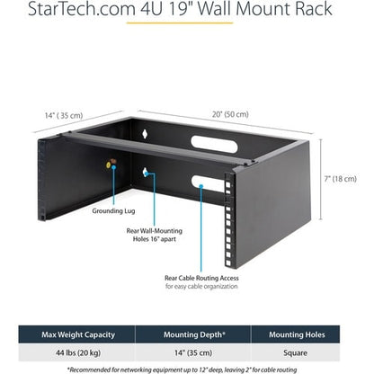4U Wall Mount Rack (19in) - 13.78in Deep