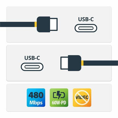 1ft USB C Charging Cable Angled 60W PD