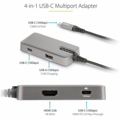 USB C Multiport Adapter 4K 60Hz HDMI PD