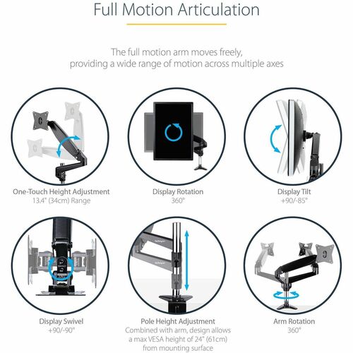 Desk Mount Monitor Arm for 32in Display