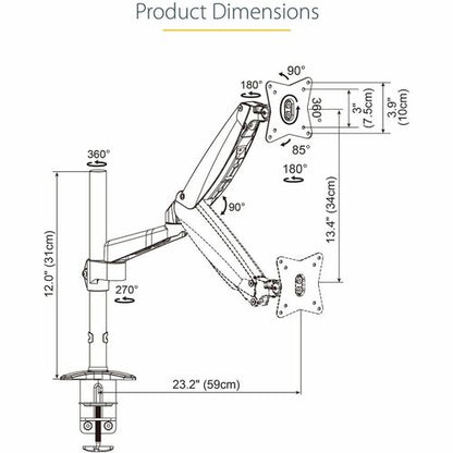 Desk Mount Monitor Arm for 32in Display
