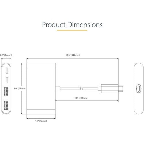 4-Port USB-C Hub with 100W PD 5Gbps