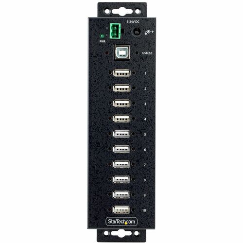 10-Port Industrial USB 2.0 HUB Metal