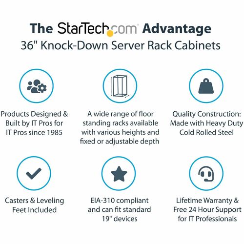 32U Server Rack Cabinet Adjustable Depth