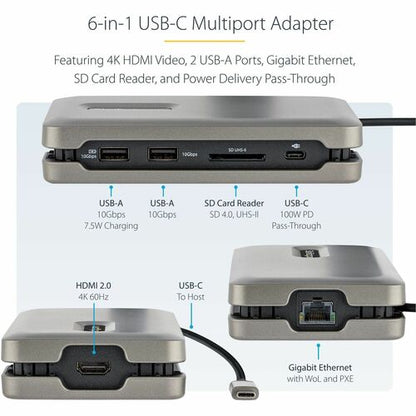 USB C MULTIPORT ADAPTER W/ HUB HDMI PD