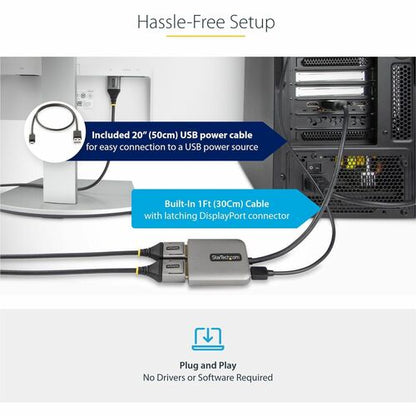 2-PORT DISPLAYPORT MST HUB DUAL 4K 60HZ