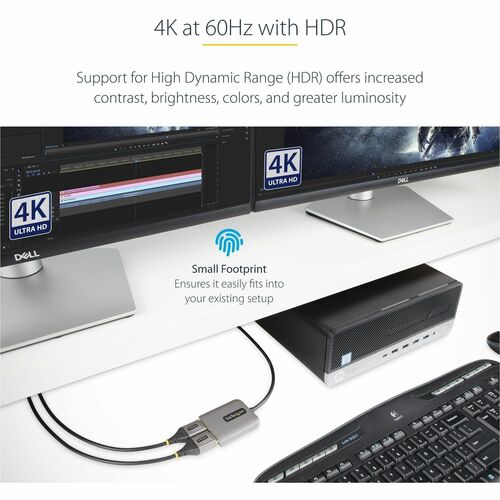 2-PORT DISPLAYPORT MST HUB DUAL 4K 60HZ