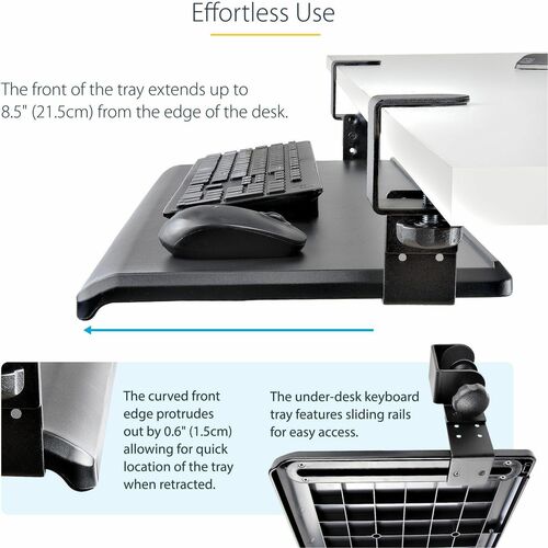 Under-Desk Keyboard Tray Adjustable