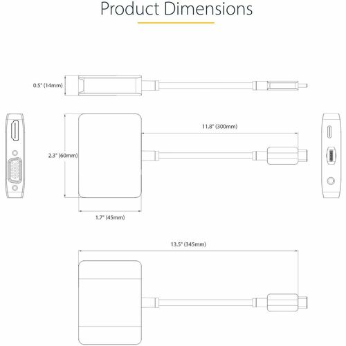 USB C Video Adapter HDMI/VGA 4K