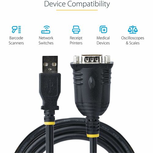 3ft USB to Serial Cable/RS232 Adapter