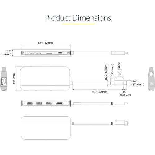 USB C Multiport Adapter 4K 60Hz HDMI