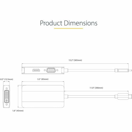 USB C Video Adapter HDMI/VGA/DVI