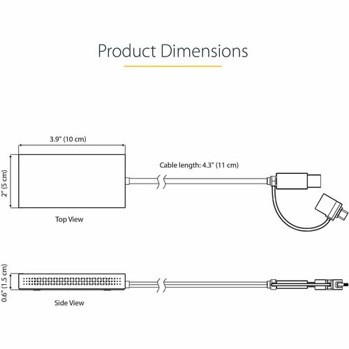 USB to Dual HDMI Adapter 4K30Hz + 1080p