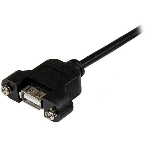 3 ft Panel Mount USB Cable A to A - F/M