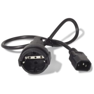 Power Cord. C14 to CEE 7/7 Schuko. 0.6m