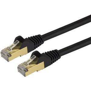 1 FT SHIELDED CAT6A PATCH CABLE - BLACK