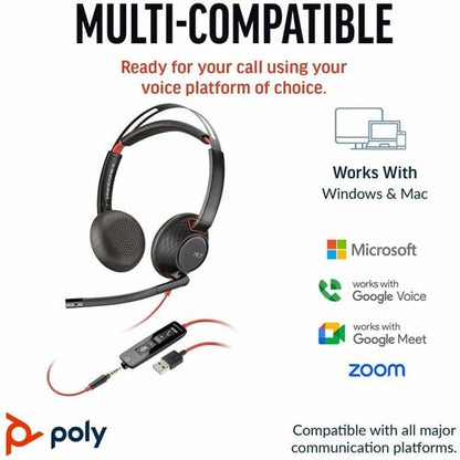 Poly BW 5220 USB-C HS +3.5mmP +USB-C/A